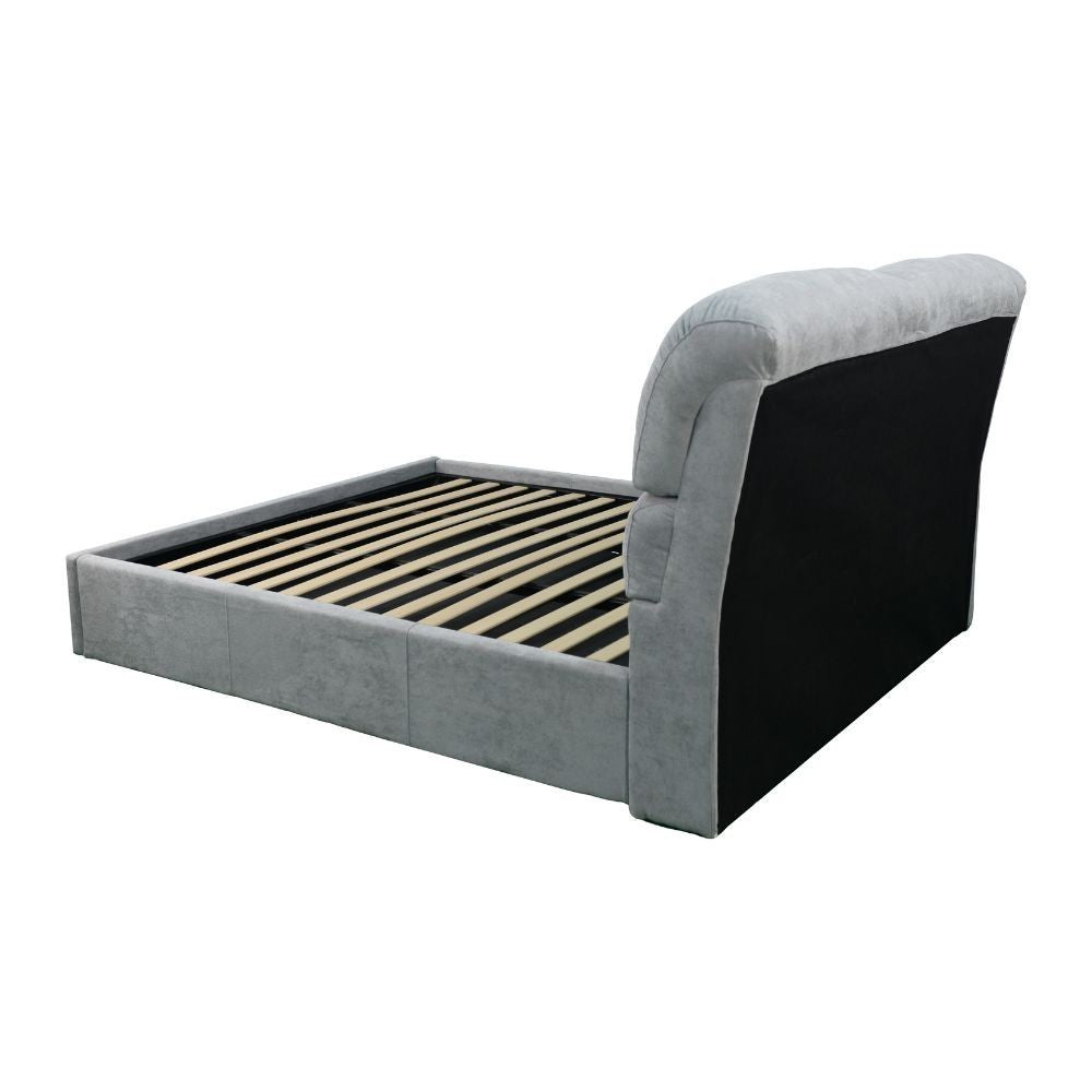 Letto una piazza e mezzo Sofaback contenitore in tessuto Enjoy 20 light gray
