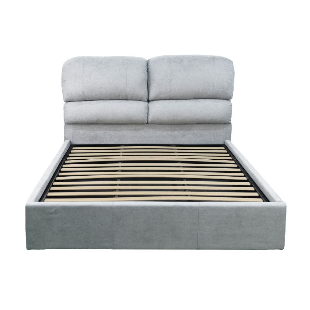 Letto una piazza e mezzo Sofaback contenitore in tessuto Enjoy 20 light gray