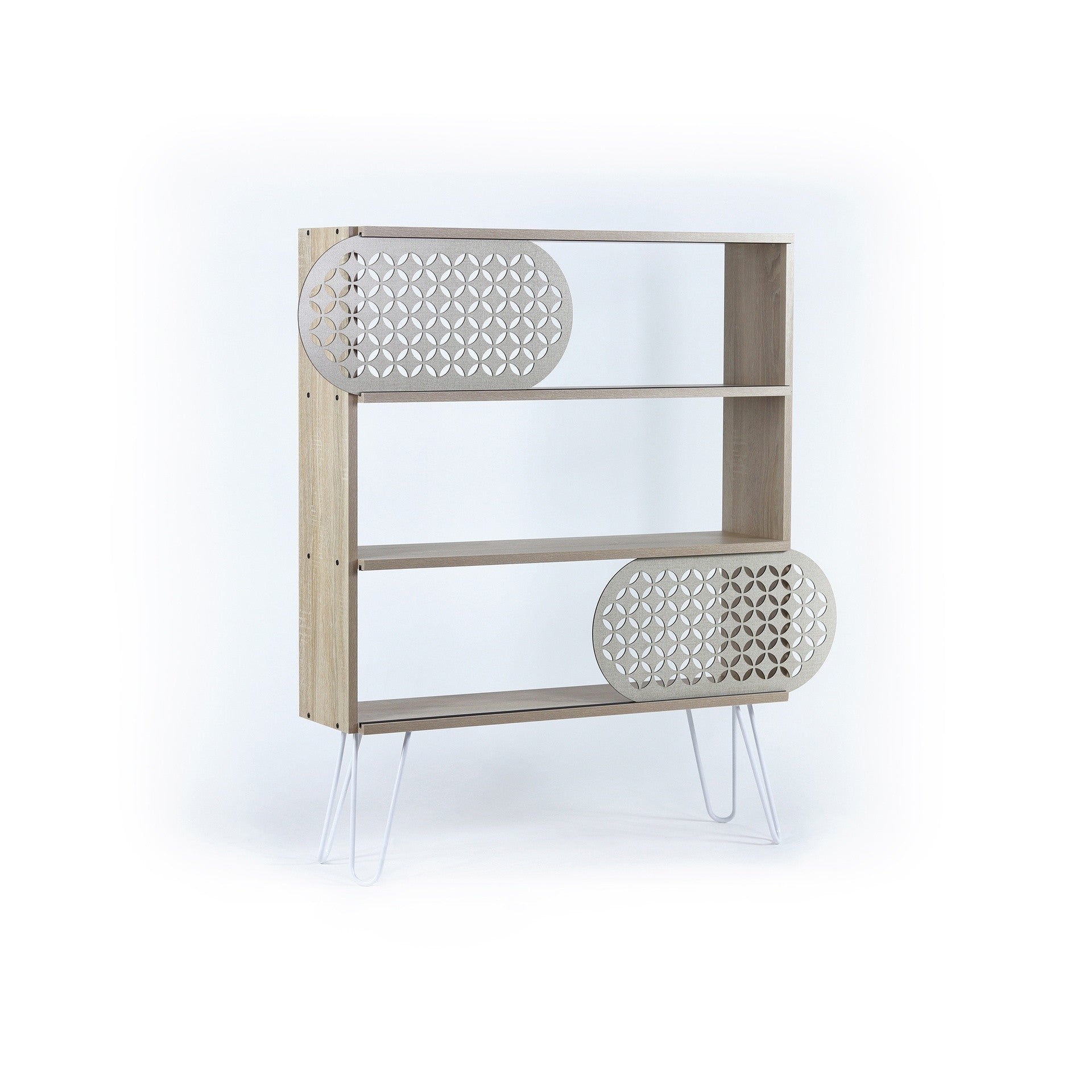 Libreria 3 ripiani Illia noce nero 94x25x117 MT190511
