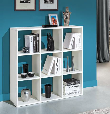 Libreria Hawai 9 compartimenti colore bianco larice