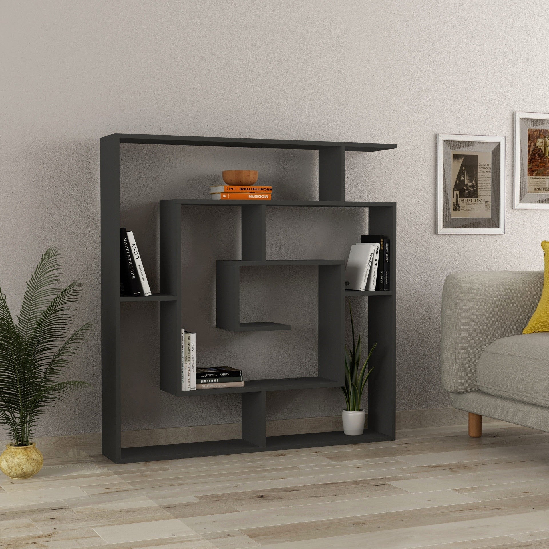 Libreria Labirent colore antracite
