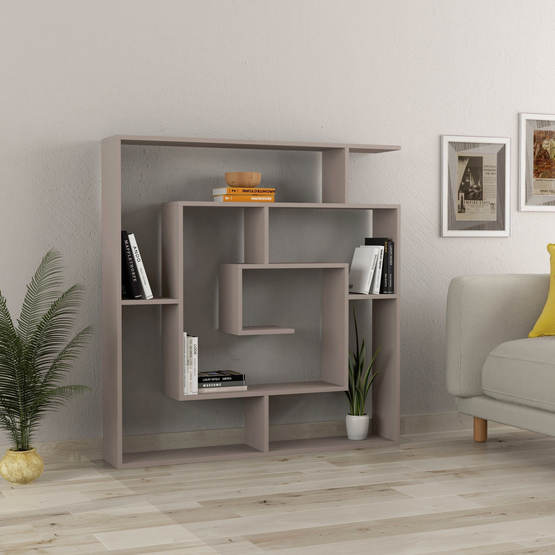 Libreria Labirent colore tortora