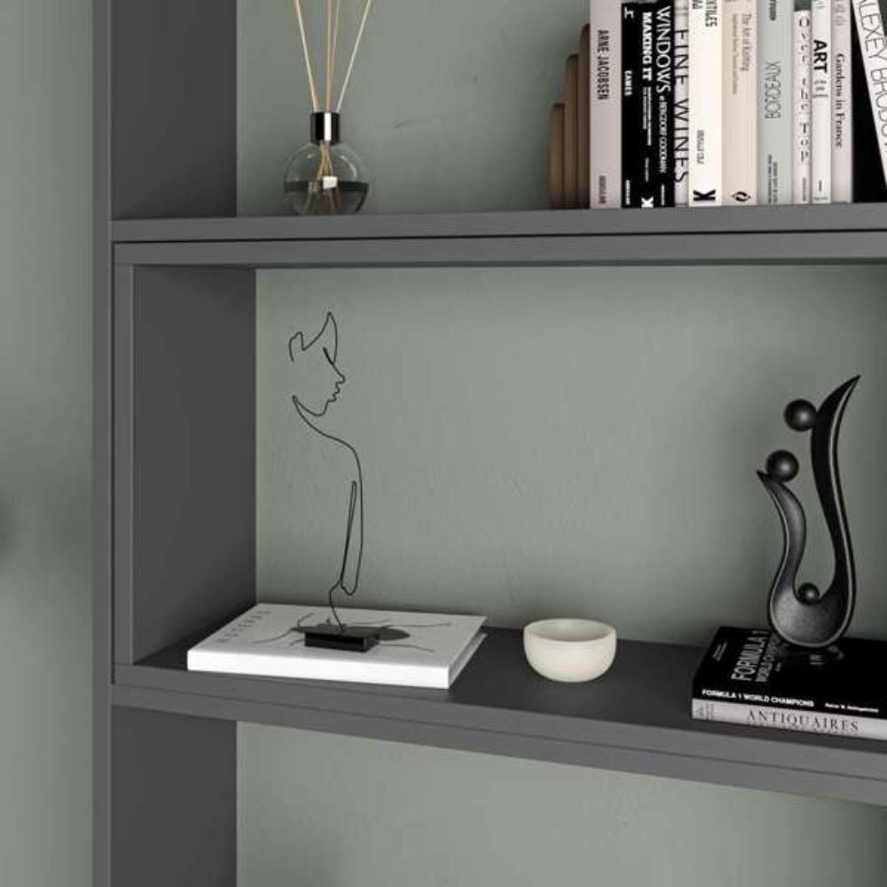 Libreria Wish estensibile angolare antracite 200h