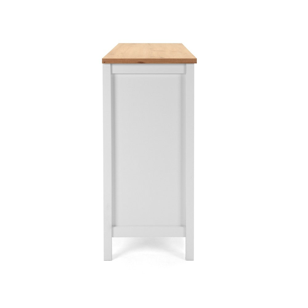 Madia Bergen57 con 3 ante e 1 cassetto bianco e top artisan oak