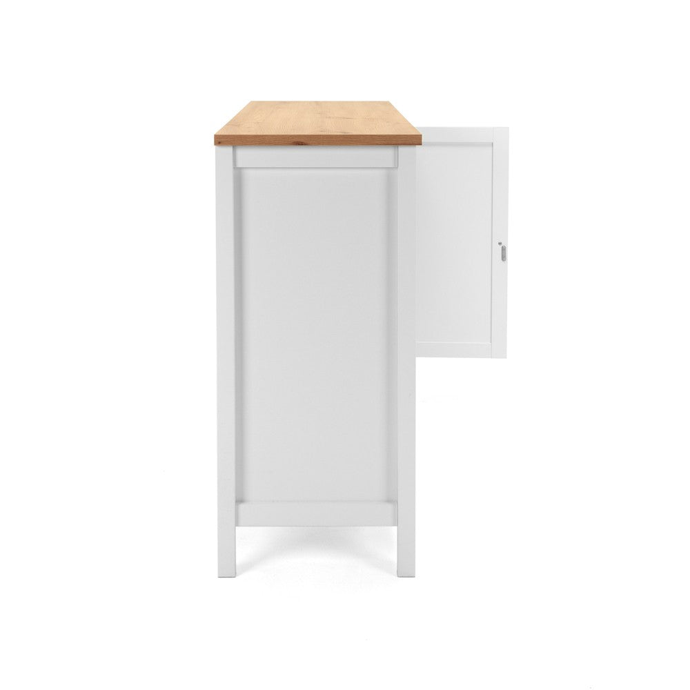 Madia Bergen57 con 3 ante e 1 cassetto bianco e top artisan oak