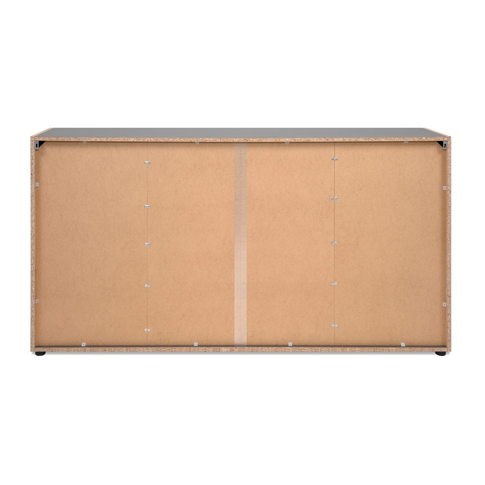 Madia Cento 51A con 4 ante e 1 cassetto colore antracite e laterali legno rovere artisan