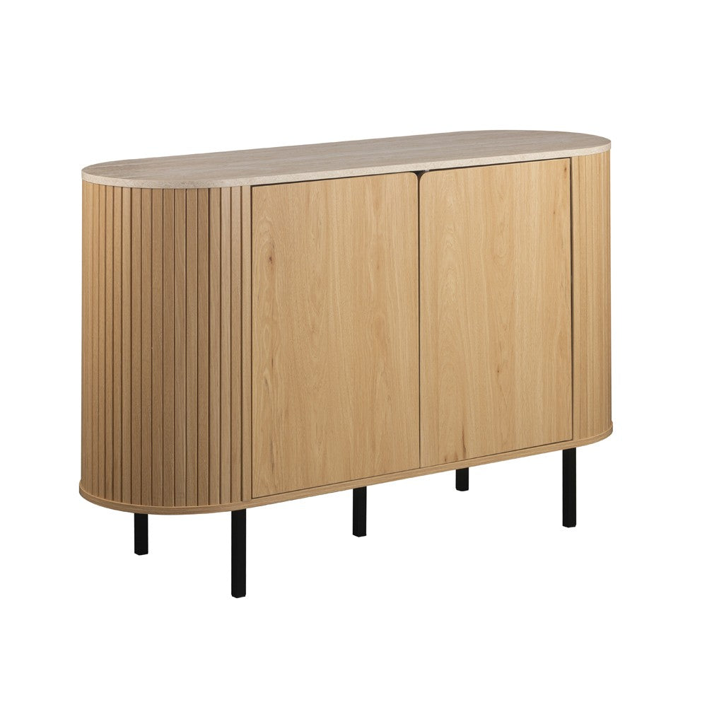 Madia Fabia 01A con 2 ante colore rovere e top effetto travertino