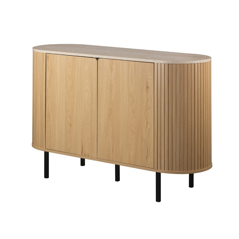 Madia Fabia 01A con 2 ante colore rovere e top effetto travertino