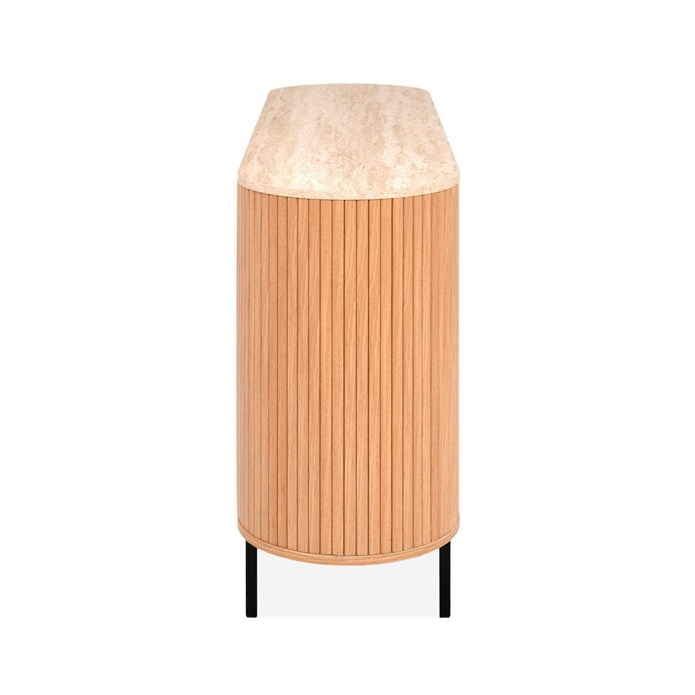 Madia Fabia 51A con 3 ante colore rovere e top effetto travertino
