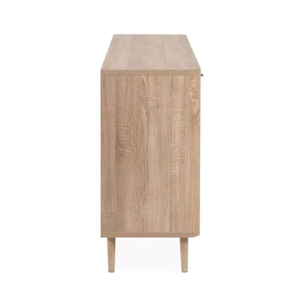 Madia KUTA51A rovere sonoma 3 cassetti e 3 ante effetto rafia