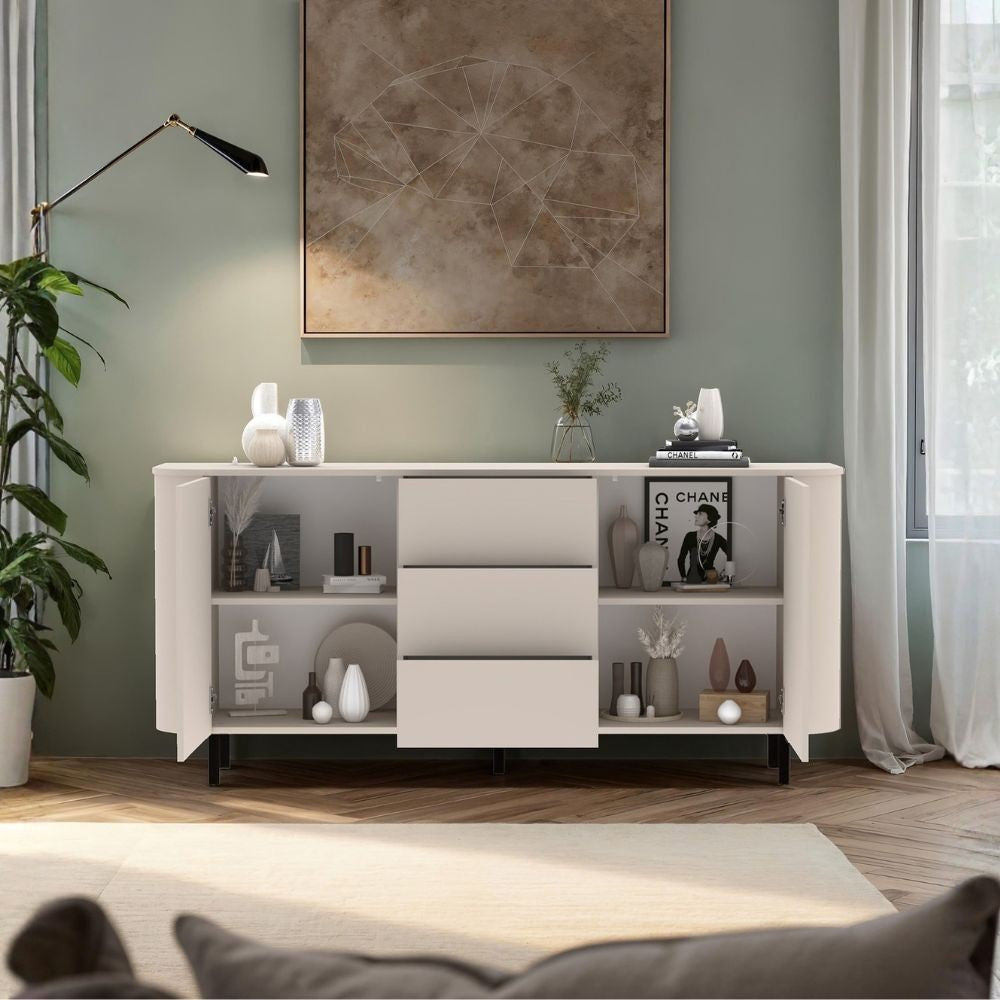 Madia Marini con 2 ante e 3 cassetti colore cashmere
