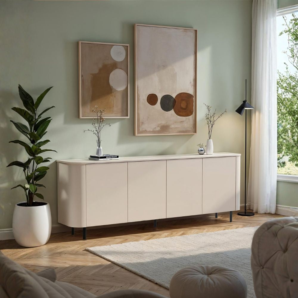 Madia Marini con 4 ante 230x43x85 H cm colore cashmere