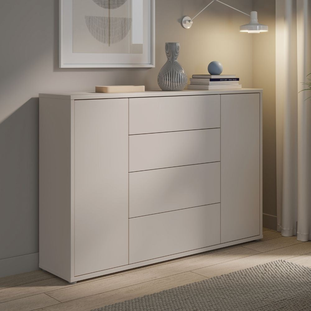 Madia Medea 4 cassetti e 2 ante colore cashmere