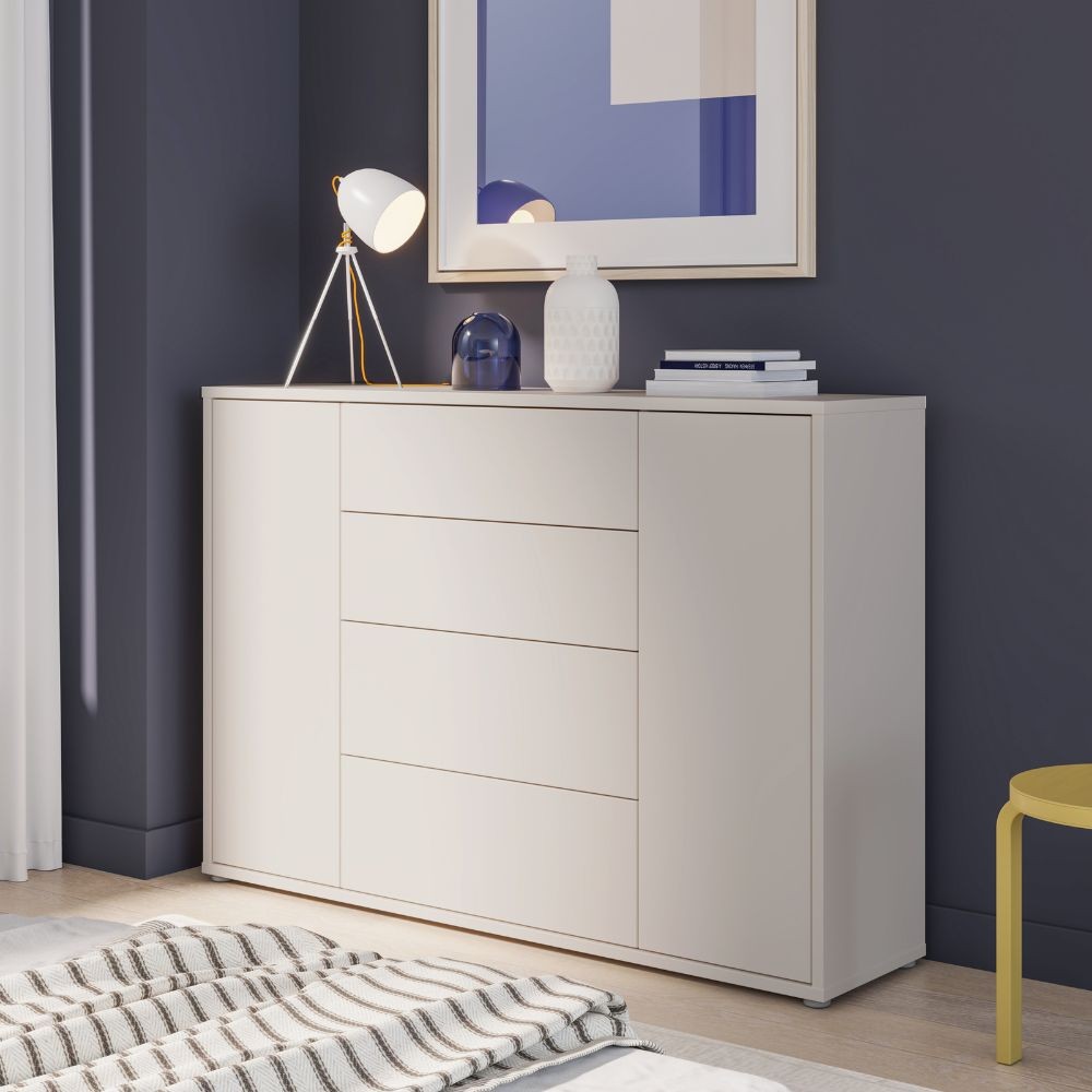 Madia Medea 4 cassetti e 2 ante colore cashmere