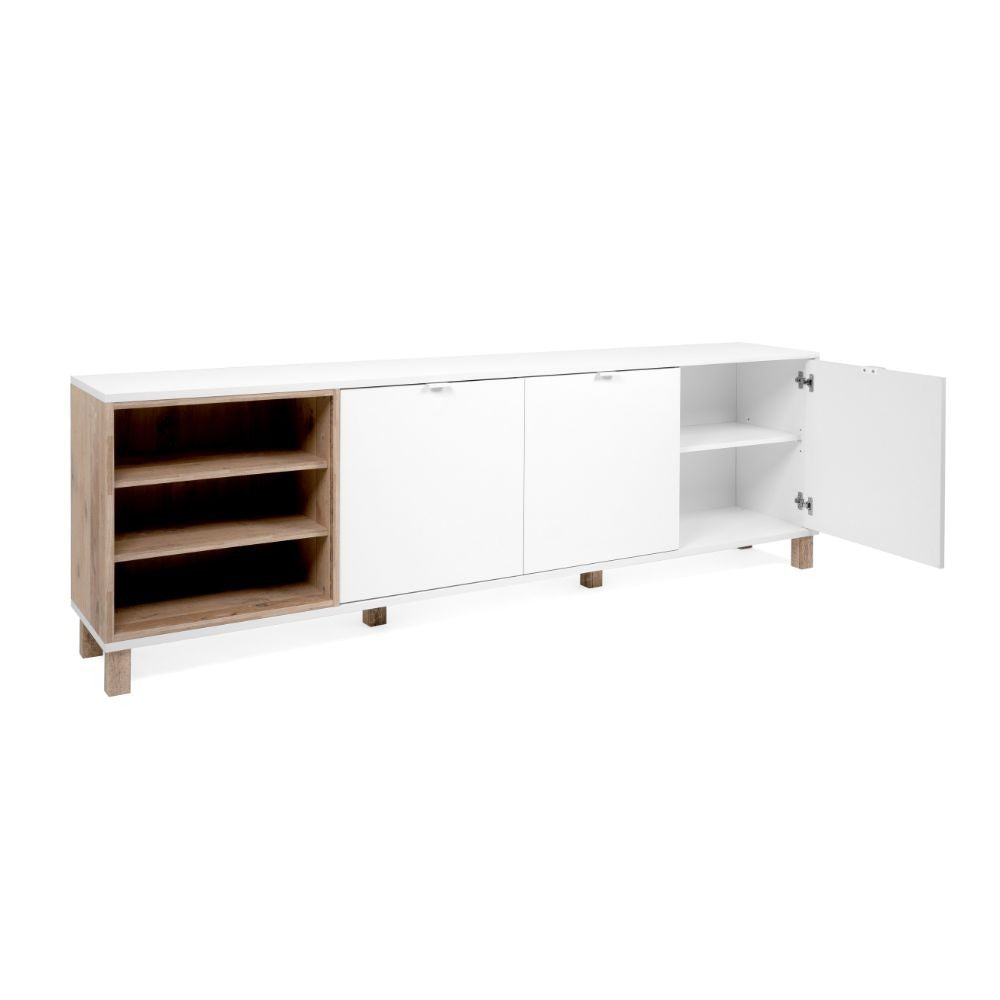 Madia Menorca 57A 3 ante bianco rovere 200x35x64,5