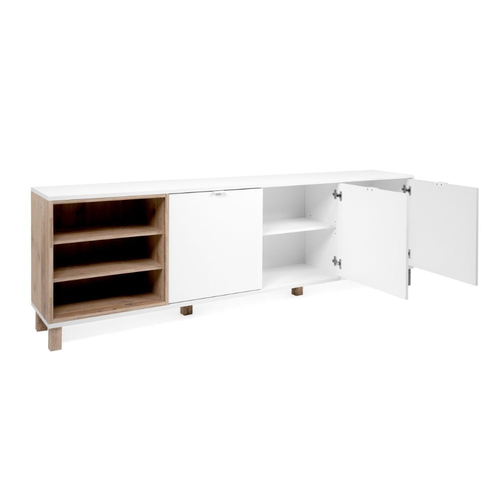 Madia Menorca 57A 3 ante bianco rovere 200x35x64,5
