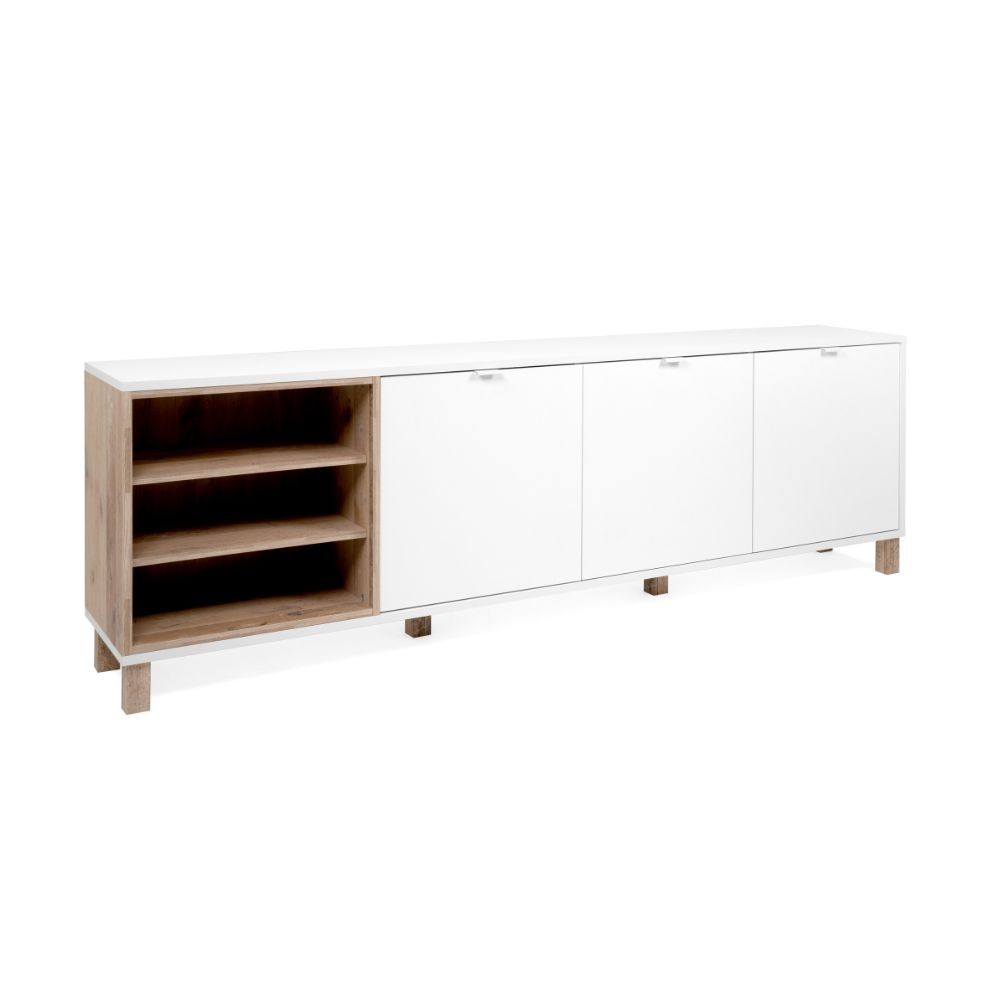 Madia Menorca 57A 3 ante bianco rovere 200x35x64,5