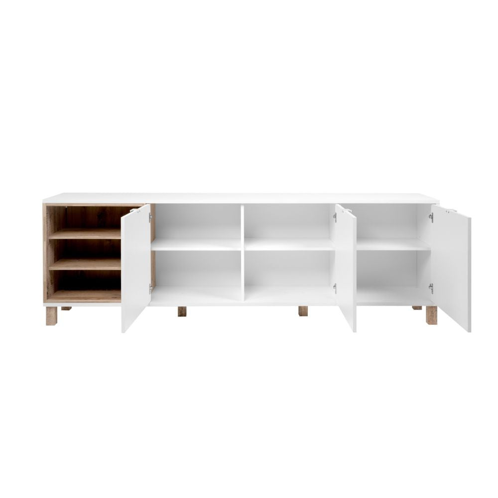 Madia Menorca 57A 3 ante bianco rovere 200x35x64,5