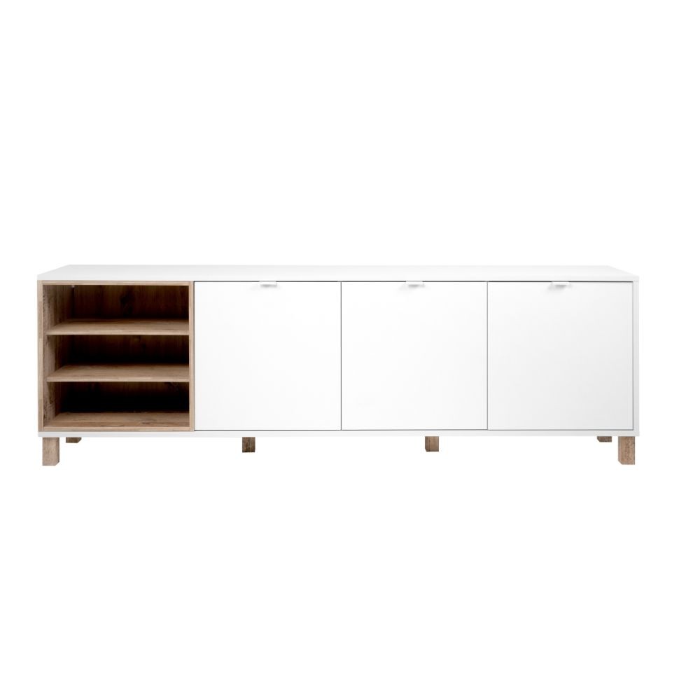 Madia Menorca 57A 3 ante bianco rovere 200x35x64,5