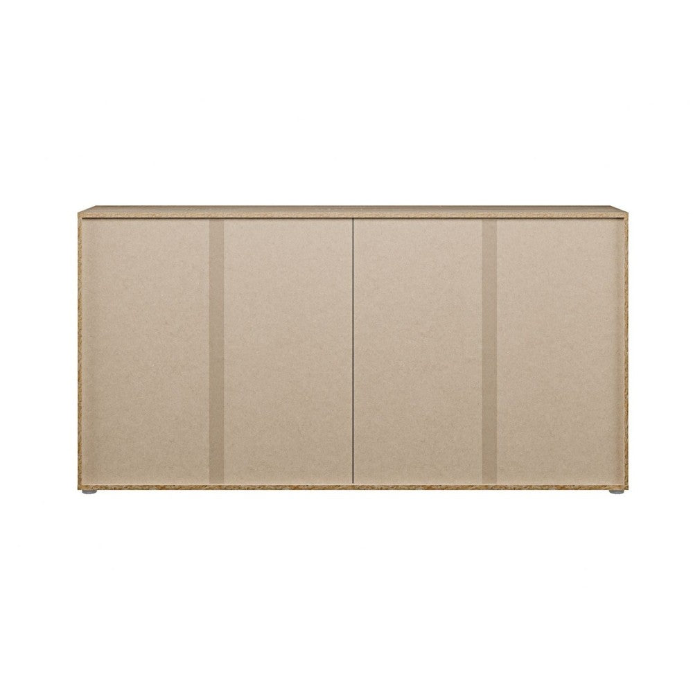 Madia Nilo con 4 ante colore rovere e 2 cassetti colore bianco