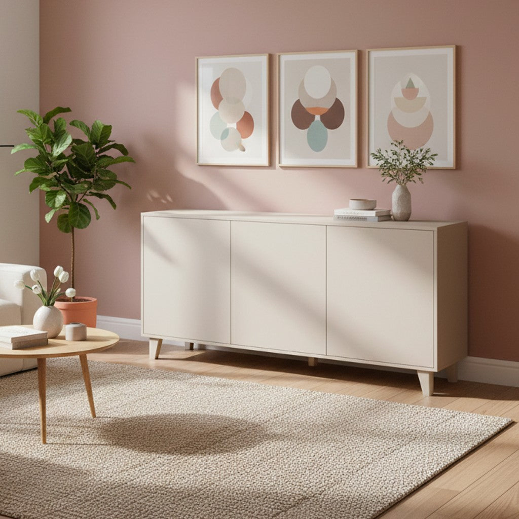 Madia Nimes Moran con 3 ante e struttura colore beige