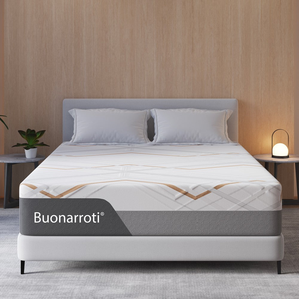 Materasso matrimoniale Corvo con memory foam molle insacchettate e tessuto rinfrescante sfoderabile 160x190x30H cm.