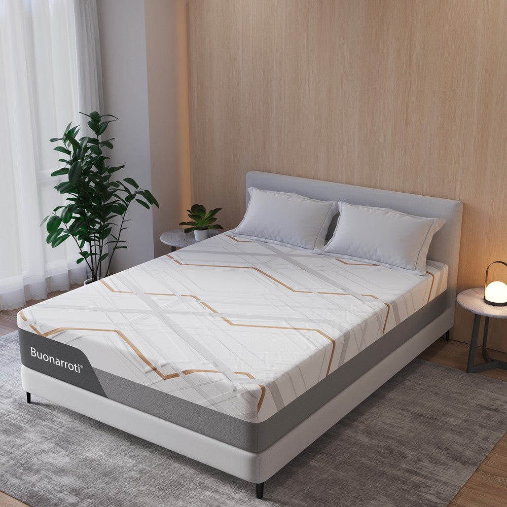 Materasso matrimoniale Corvo con memory foam molle insacchettate e tessuto rinfrescante sfoderabile 160x190x30H cm.