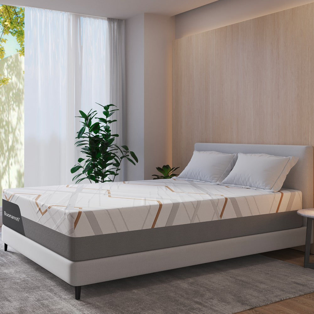 Materasso matrimoniale Corvo con memory foam molle insacchettate e tessuto rinfrescante sfoderabile 160x200x30H cm.
