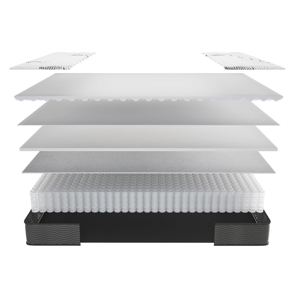 Materasso singolo Tarico 90x190x22.3 H cm. con molle insacchettate e strato in memory foam