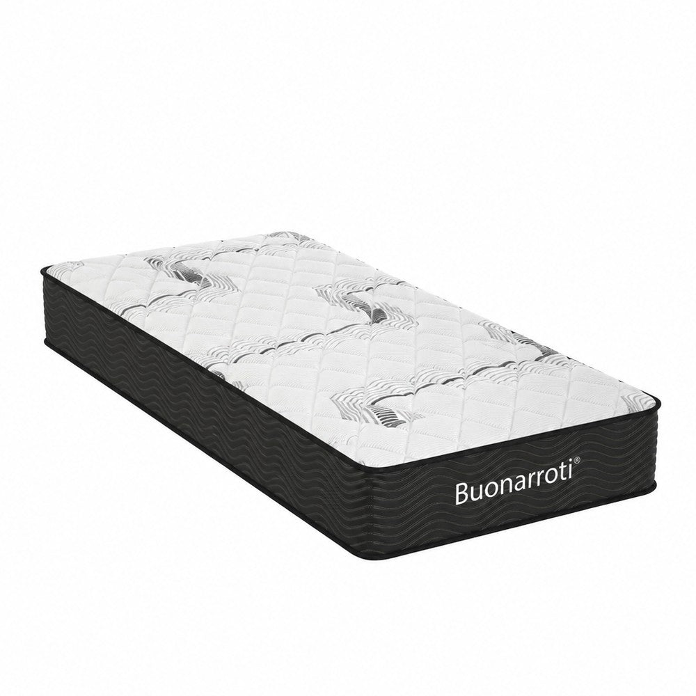 Materasso singolo Tarico 90x190x22.3 H cm. con molle insacchettate e strato in memory foam