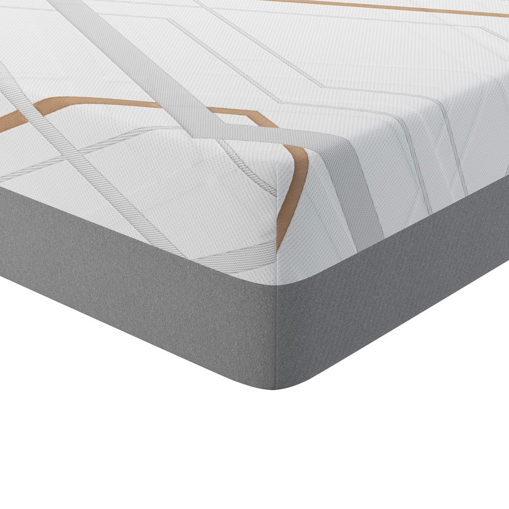 Materasso una piazza e mezza Corvo con memory foam molle insacchettate e tessuto rinfrescante sfoderabile 120x190x30H cm.