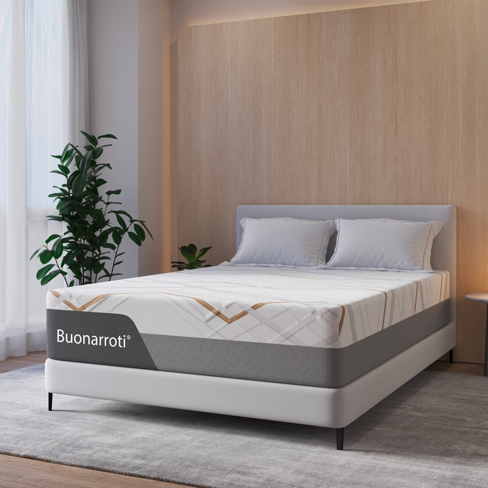 Materasso una piazza e mezza Corvo con memory foam molle insacchettate e tessuto rinfrescante sfoderabile 120x190x30H cm.