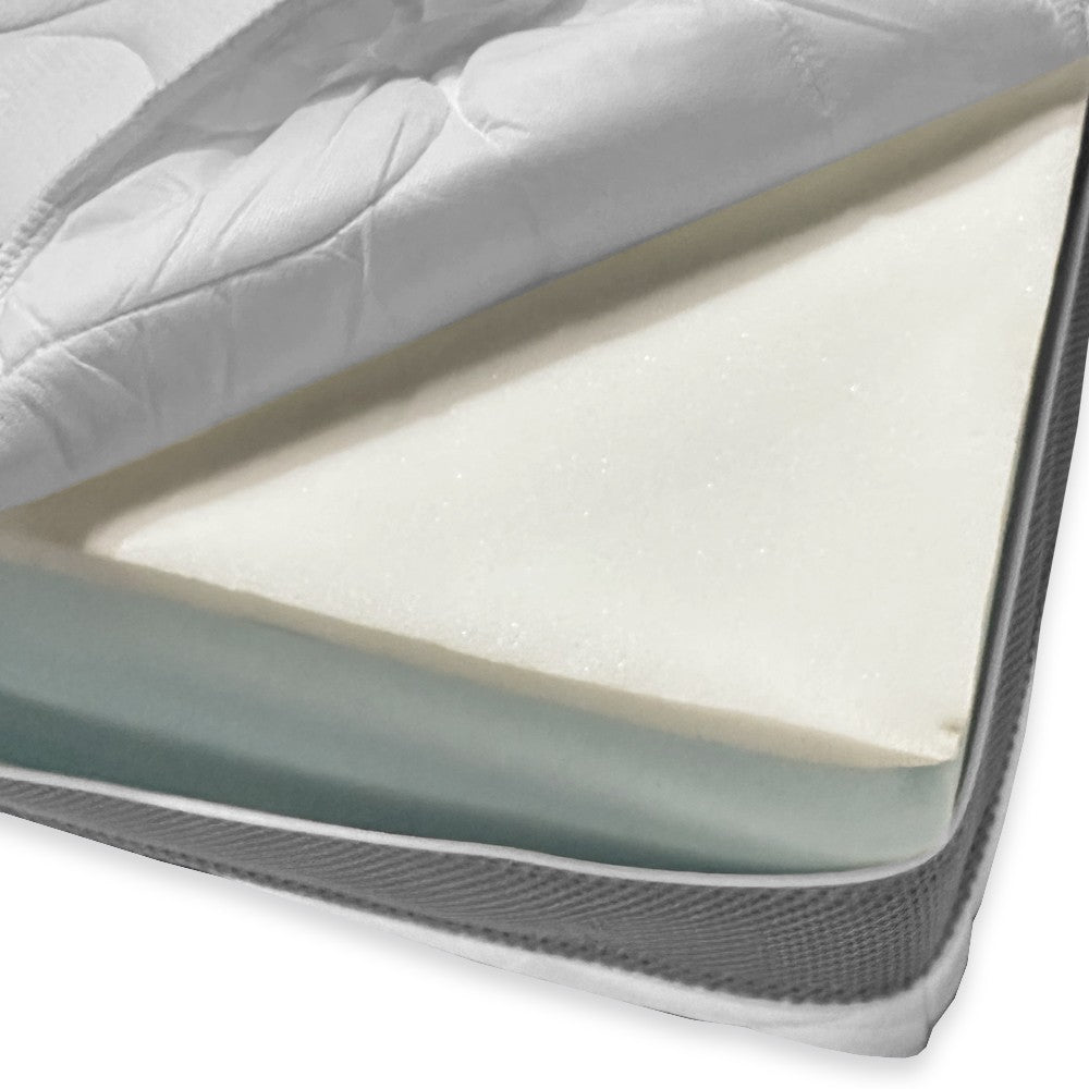 Materasso una piazza e mezza Supermemory25 con strato in memory foam 120x190x H 23cm. sfoderabile