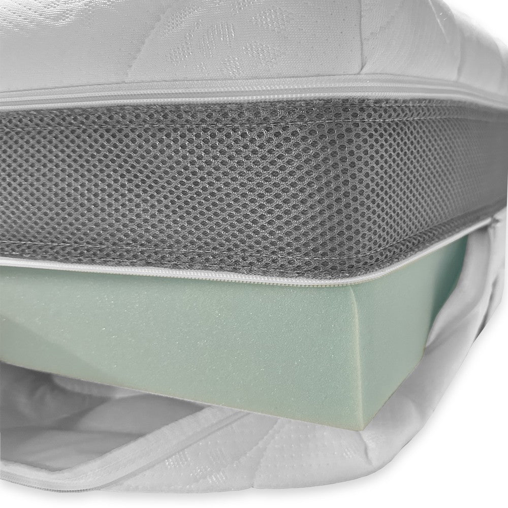 Materasso una piazza e mezza Supermemory25 con strato in memory foam 120x190x H 23cm. sfoderabile