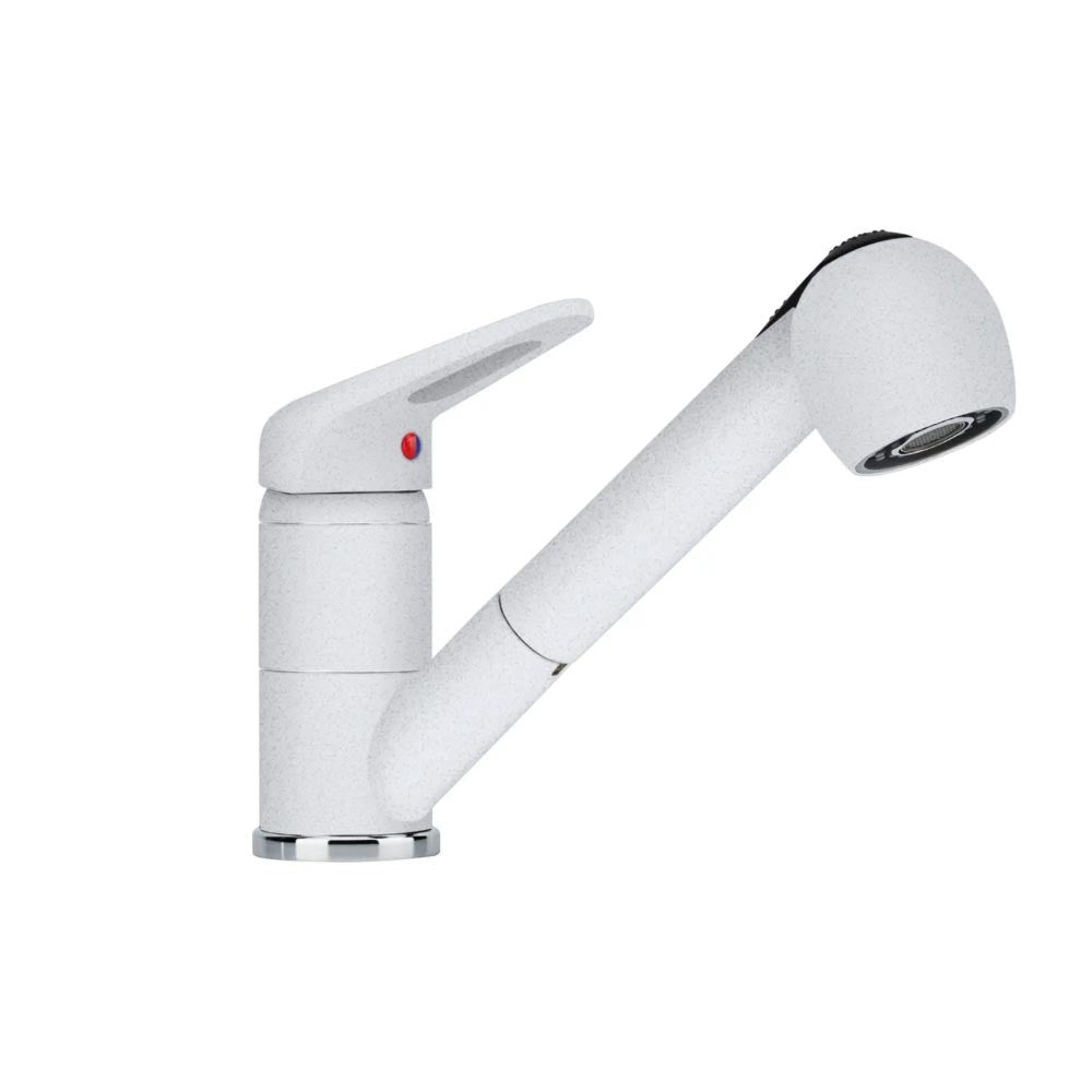 Miscelatore da cucina doccetta estraibile Paini Mixo 45WH573TCZ bianco