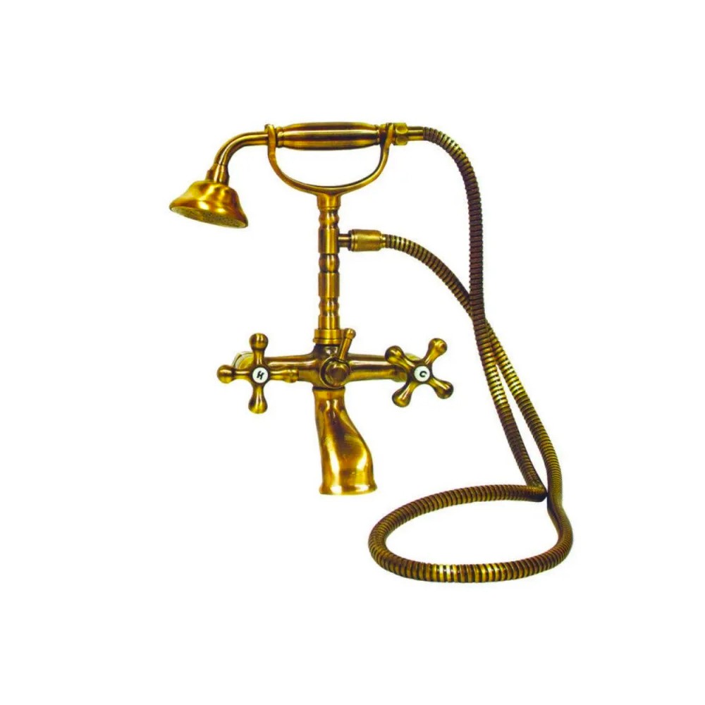 Rubinetto Lecce Classic con doccetta ottone antico