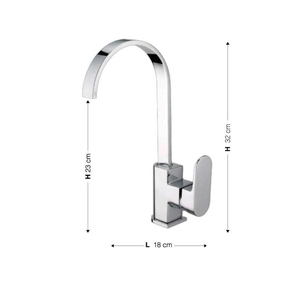 Miscelatore per cucina Samarcanda finitura cromo