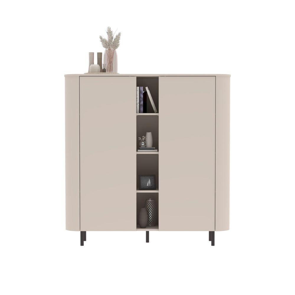 Mobile contenitore Marini 2 ante e 4 vani a giorno in colore cashmere