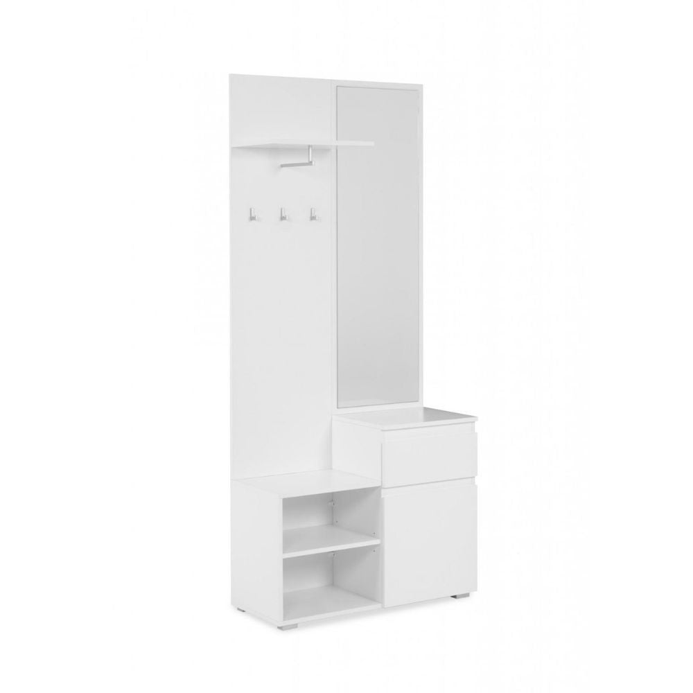 Mobile ingresso Image41B bianco con specchio