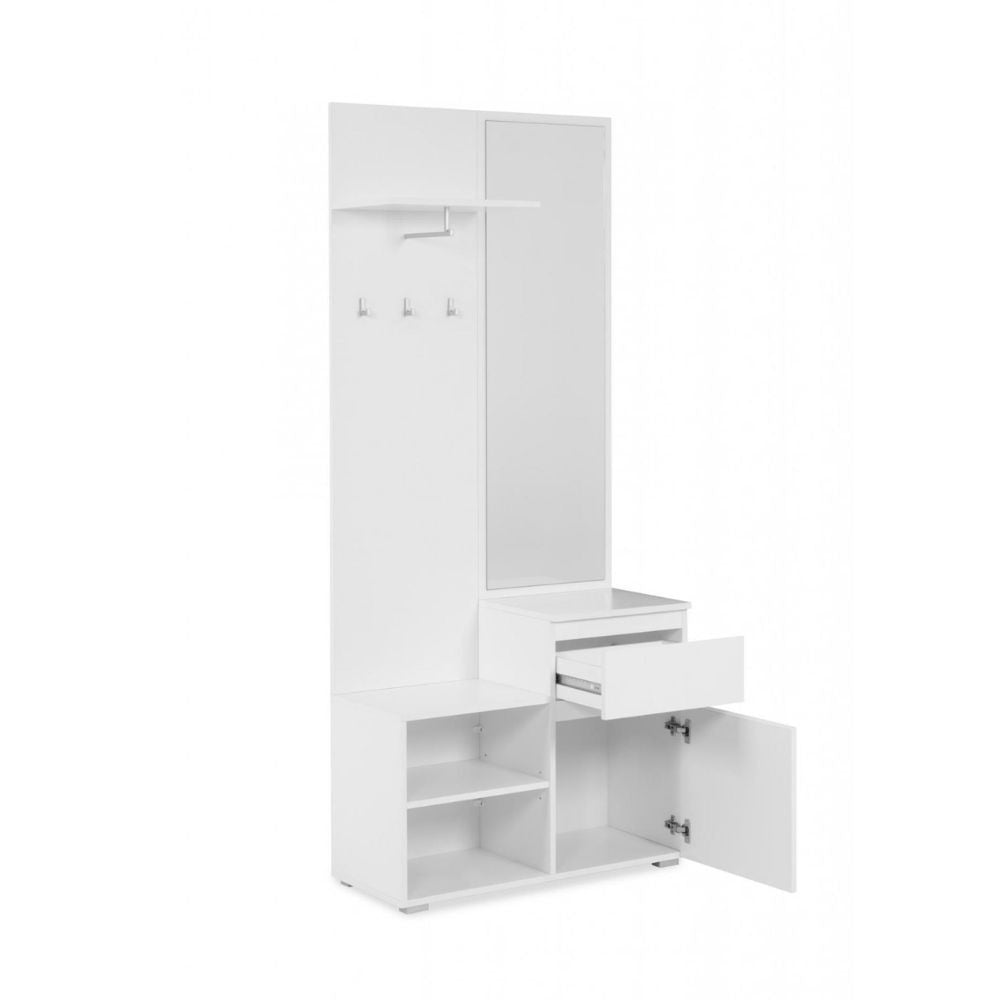 Mobile ingresso Image41B bianco con specchio