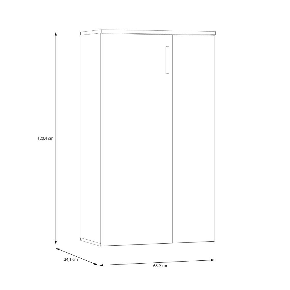 Mobile multiuso Lucio 2 ante H 120cm. colore rovere