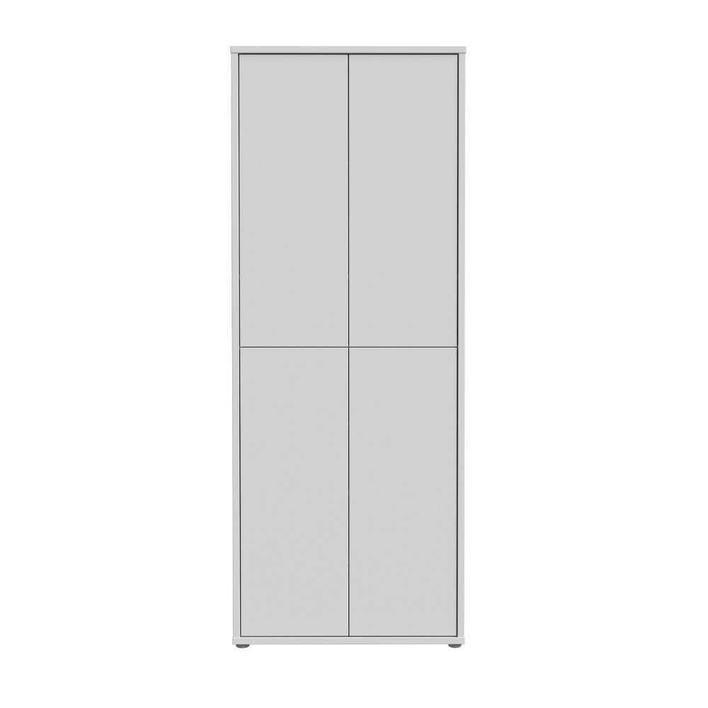 Mobile multiuso Medea 4 ante colore grigio chiaro 74.5x34.9xH 191.9 cm.