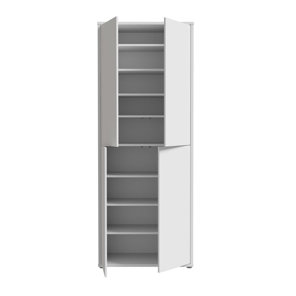Mobile multiuso Medea 4 ante colore grigio chiaro 74.5x34.9xH 191.9 cm.