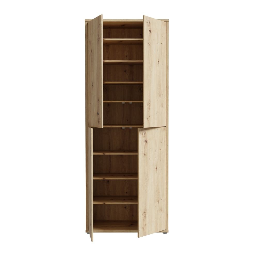 Mobile multiuso Medea 4 ante colore rovere 74.5x34.9xH191.9 cm.