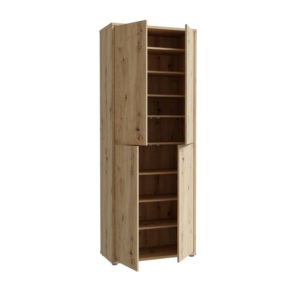 Mobile multiuso Medea 4 ante colore rovere 74.5x34.9xH191.9 cm.