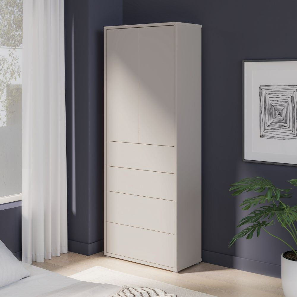 Mobile multiuso Medea 4 cassetti e 2 ante colore cashmere