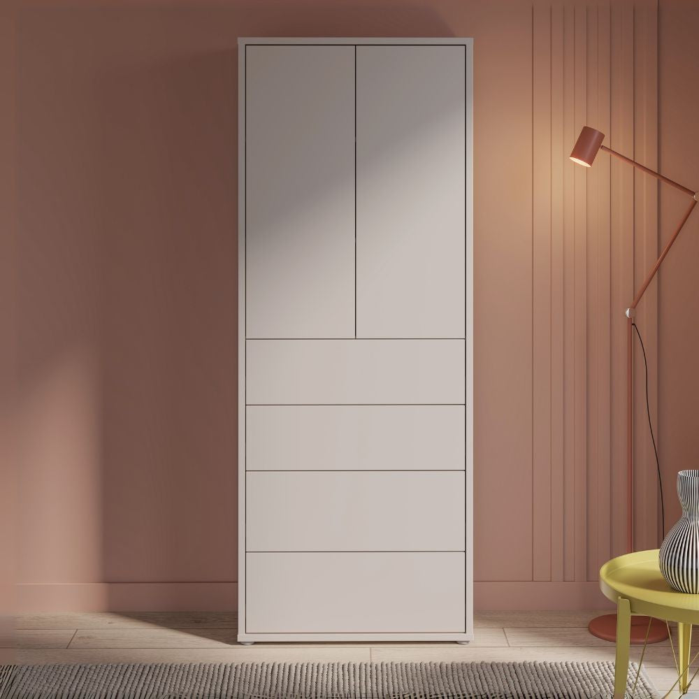 Mobile multiuso Medea 4 cassetti e 2 ante colore cashmere