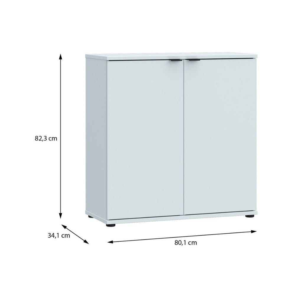 Mobile multiuso Segno con due ante  L 80 cm. colore grigio chiaro
