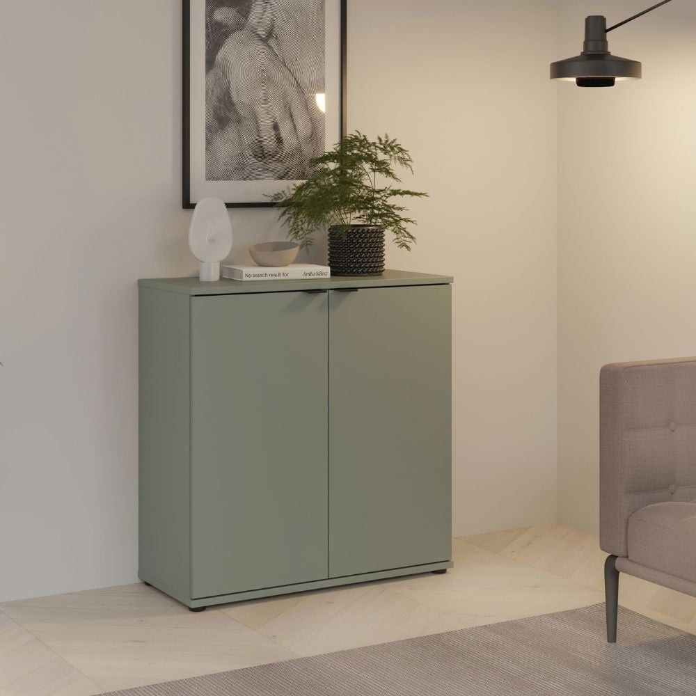 Mobile multiuso Segno con due ante  L 80 cm. colore verde salvia