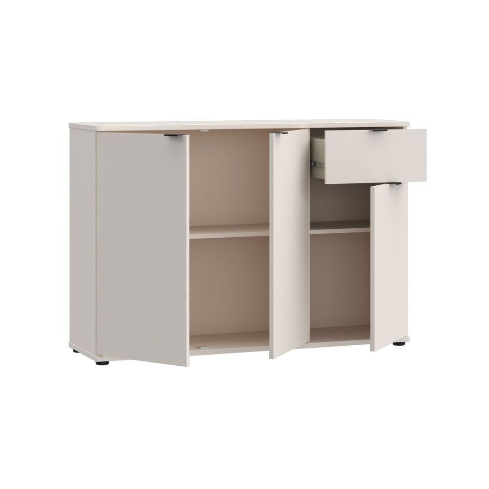 Mobile multiuso Segno con tre ante e 1 cassetto L 120 cm colore cashmere